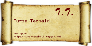 Turza Teobald névjegykártya